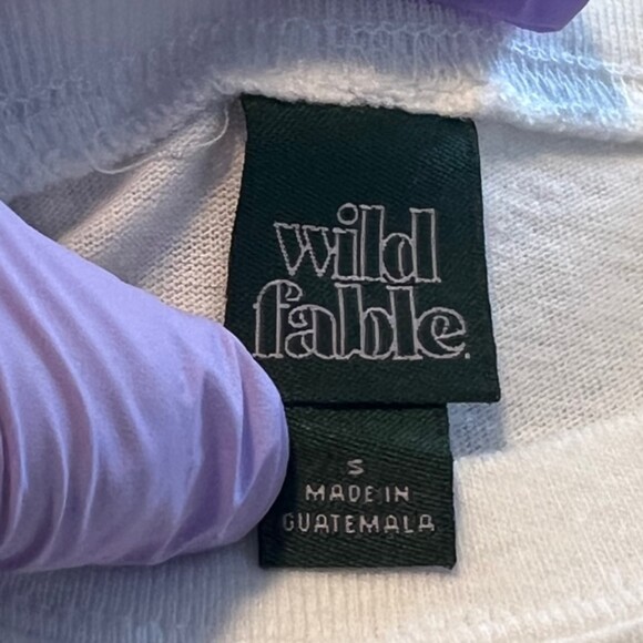 Wild Fable Womens Colorblock Cropped Top Tee Long Sleeve Shirt Size Small - Picture 7 of 12